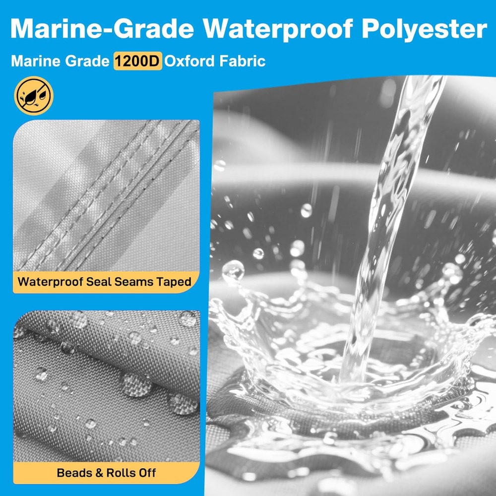 Boat Cover 20-22ft, 1200D Wate - Fishing Boat Trailer 评论和价格