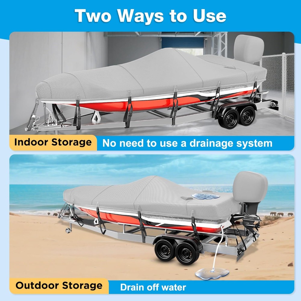 Boat Cover 20-22ft, 1200D Wate - Fishing Boat Trailer 评论和价格