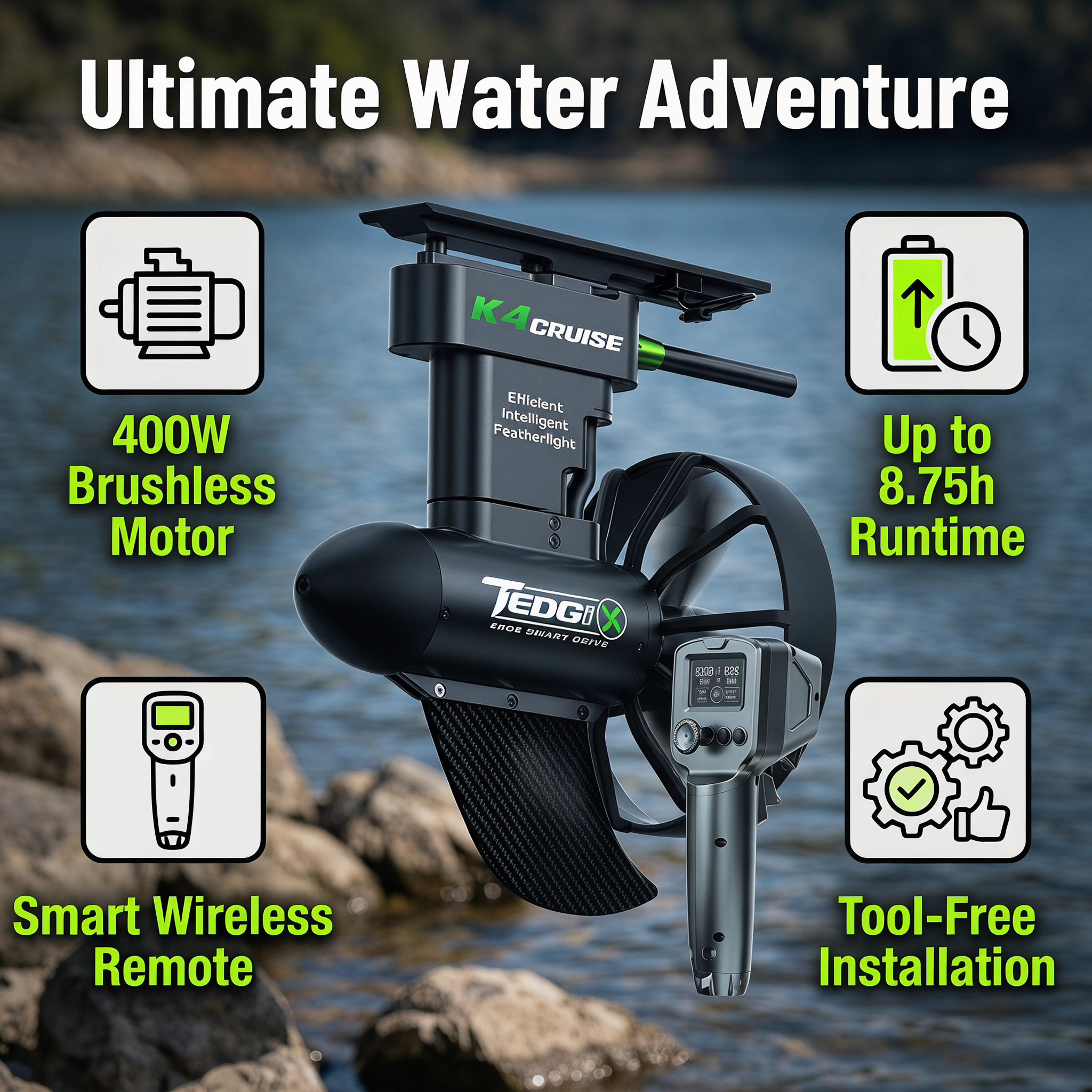 TRIMIX Smart Drive K4C SUP Kay - Fishing Boat Trolling Motor 评论和价格