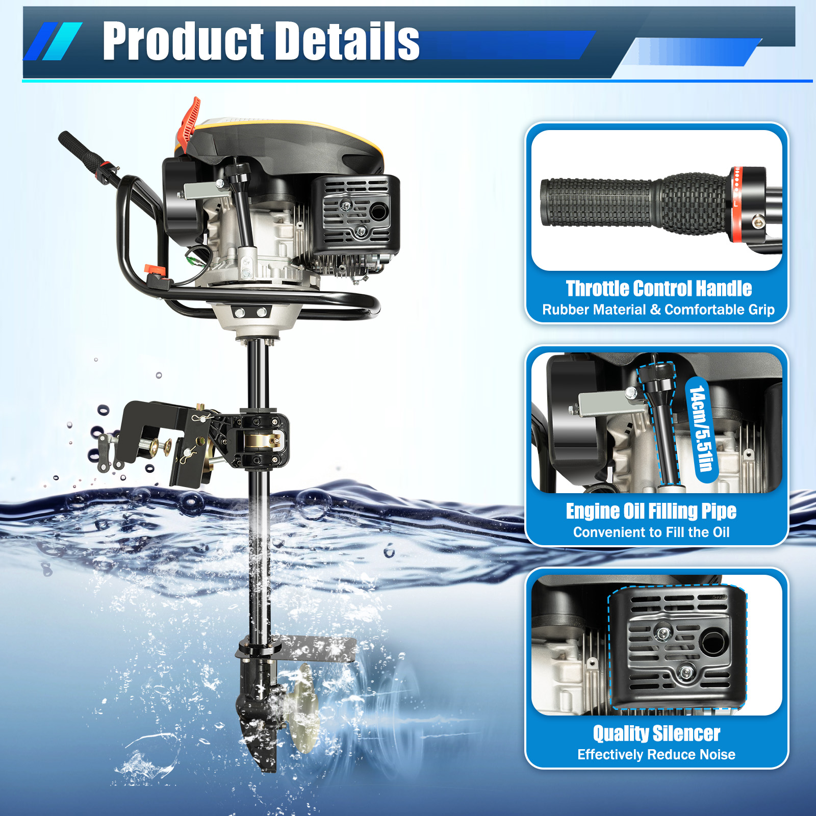 Outboard Motor Boat Engine, 4  - Fishing Boat Outboard Motor 评论和价格
