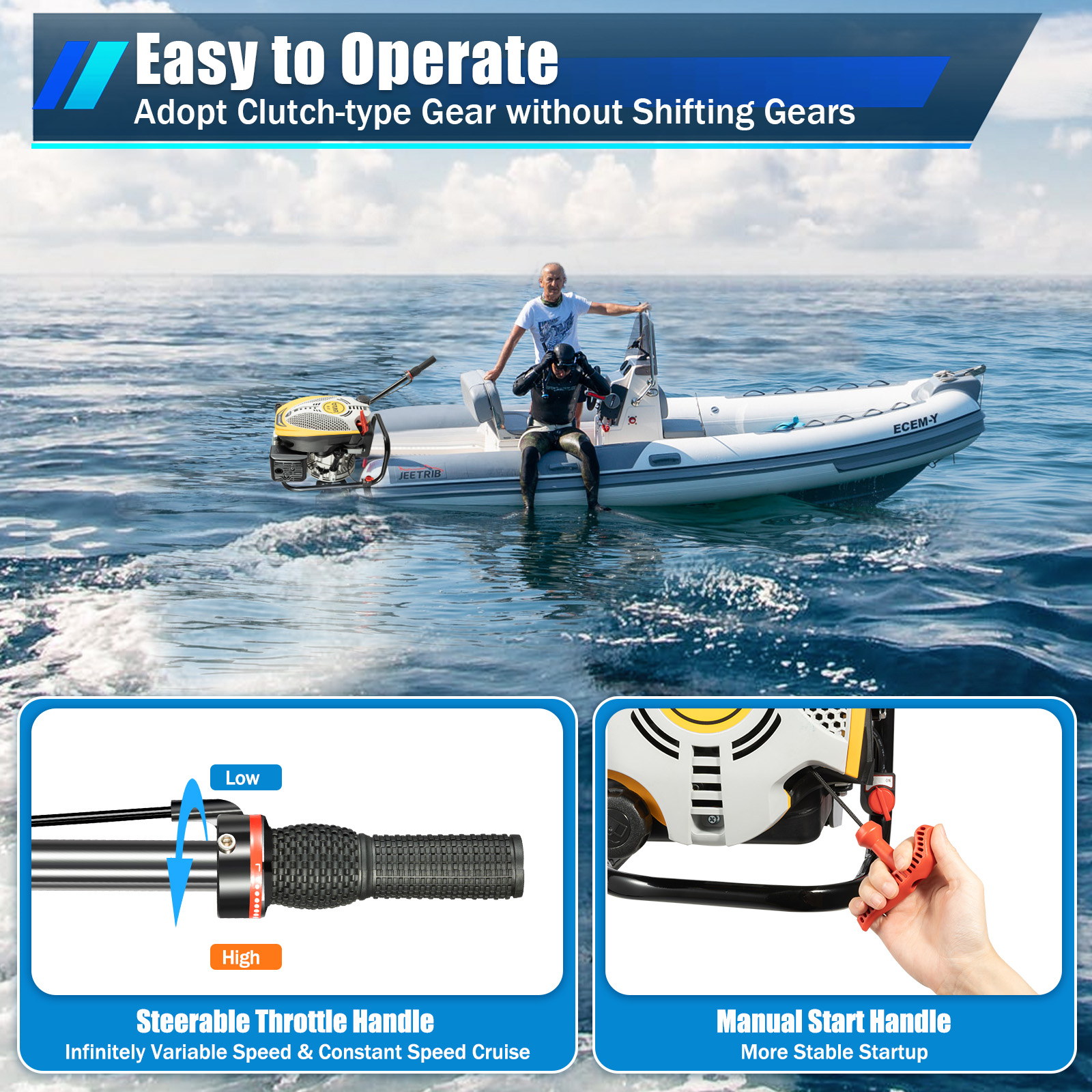 Outboard Motor Boat Engine, 4  - Fishing Boat Outboard Motor 评论和价格