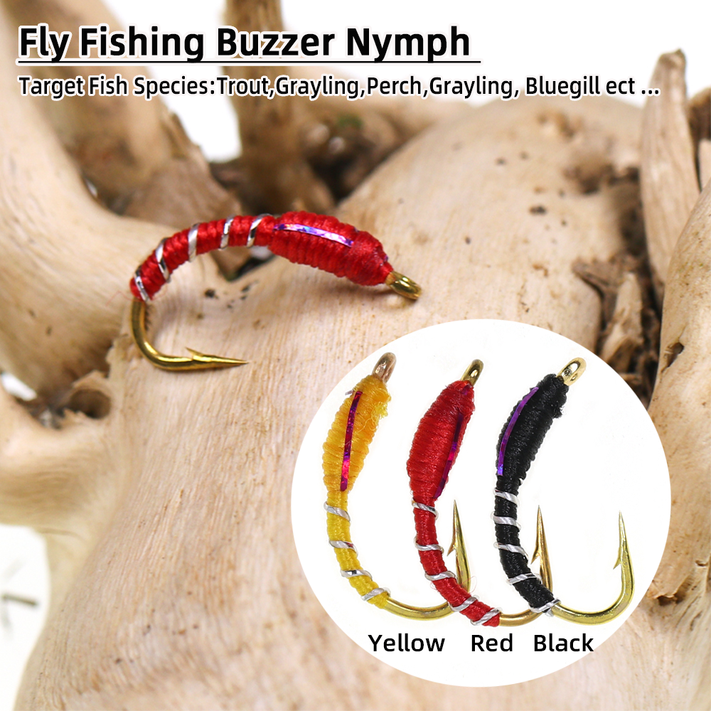 6pcs #12 Zebra Midge Buzzer Ny - Fishing Boat Trailer 评论和价格