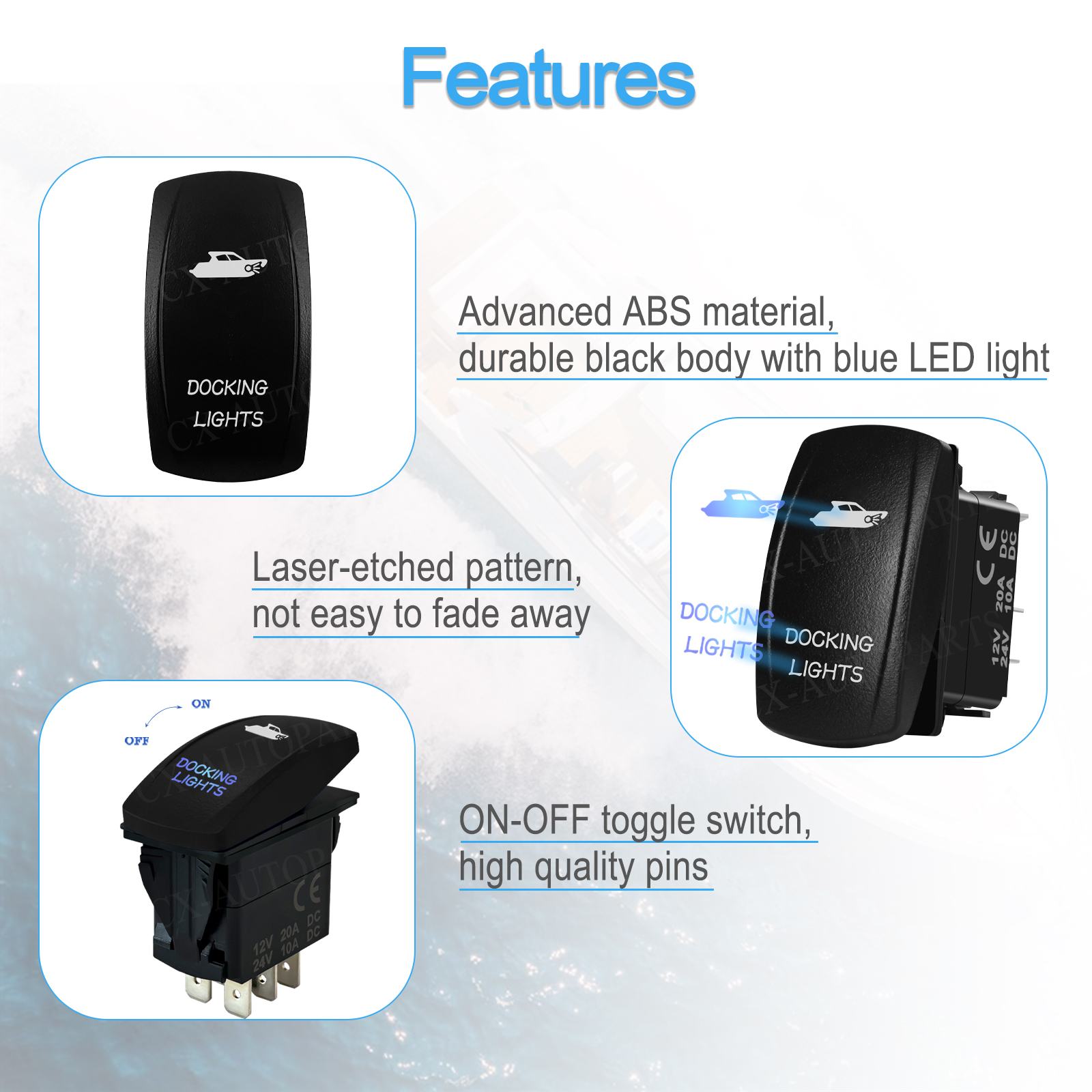 Marine Grade IP66 Rocker Switc - Fishing Boat Anchor 评论和价格