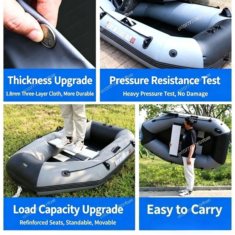 1.75m Rubber Inflatable Boat A - Fishing Boat Inflatable 评论和价格