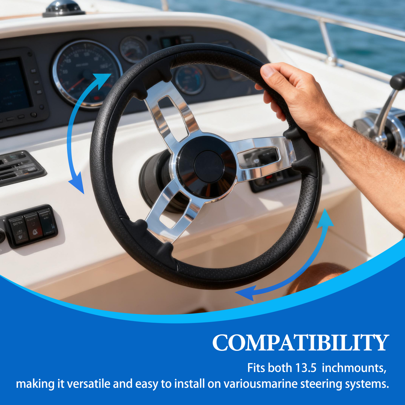 Boat Accessories Marine 13 Inc - Fishing Boat Steering Wheel 评论和价格