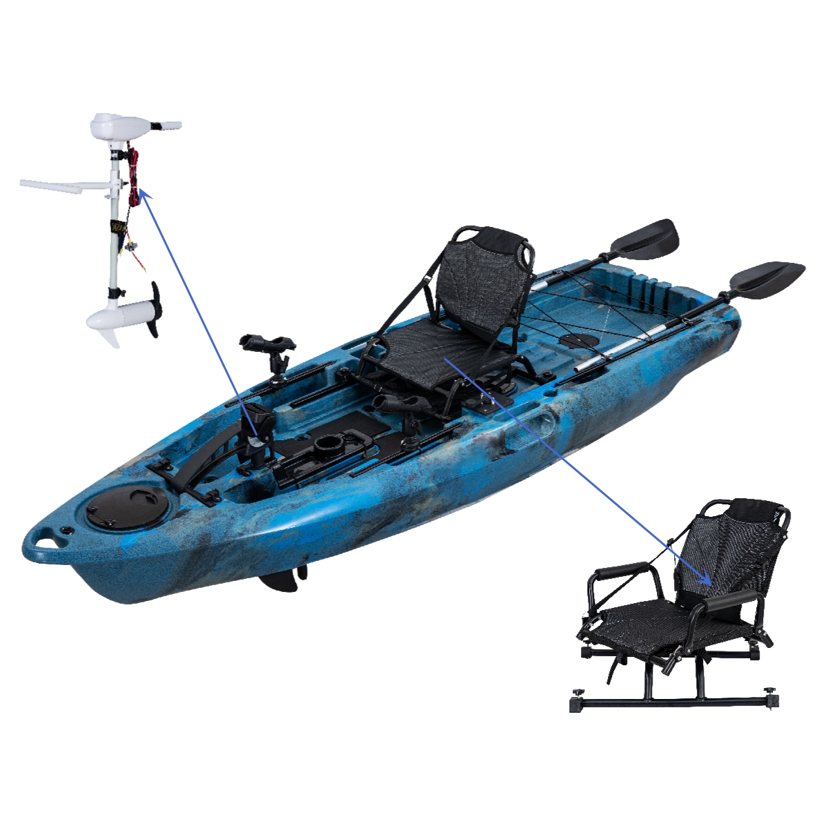 LSF Plastic Rowing Fishing Ele - Fishing Boat Paddle 评论和价格
