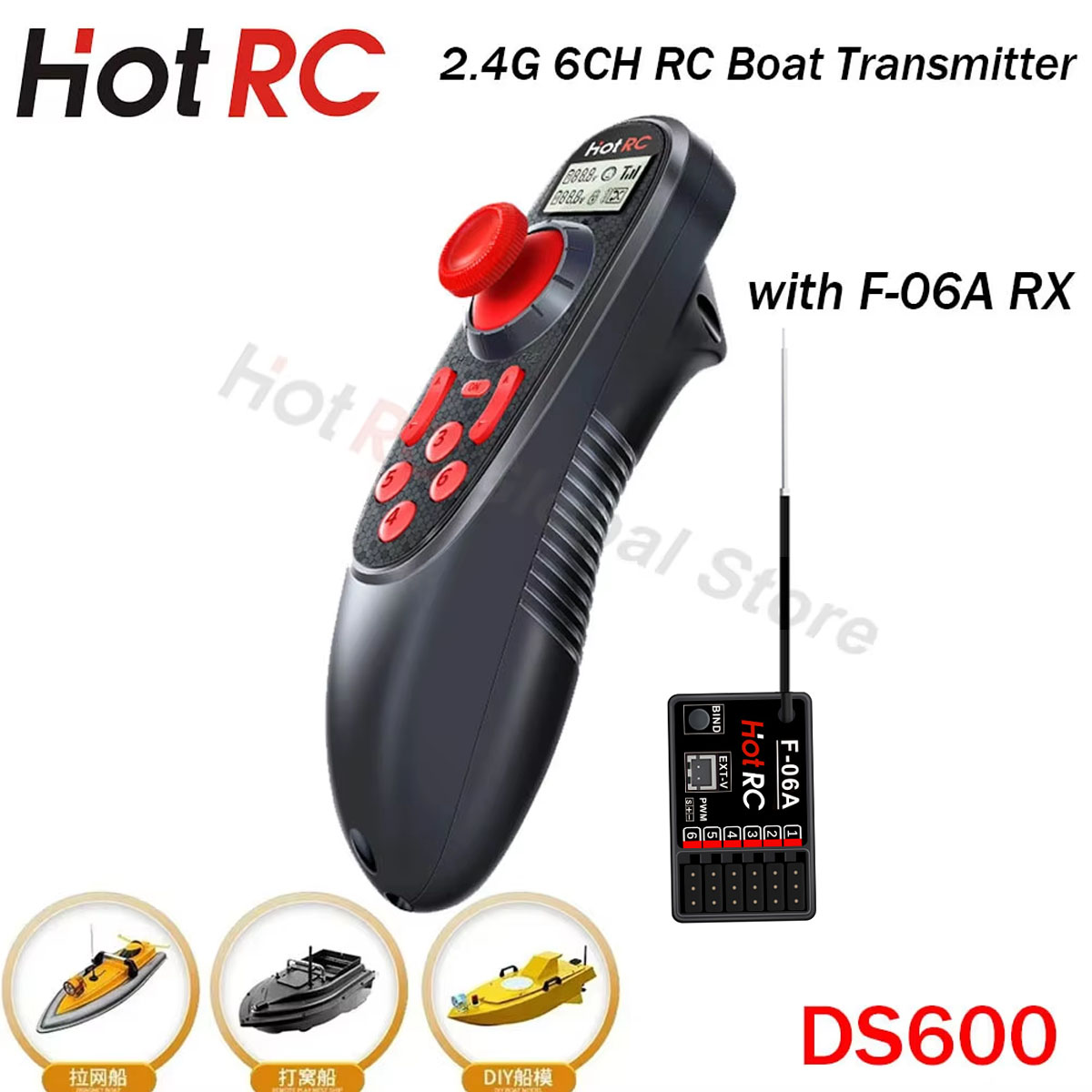 HOTRC DS600 6CH 6 Channel 2.4G - Fishing Boat Trailer 评论和价格