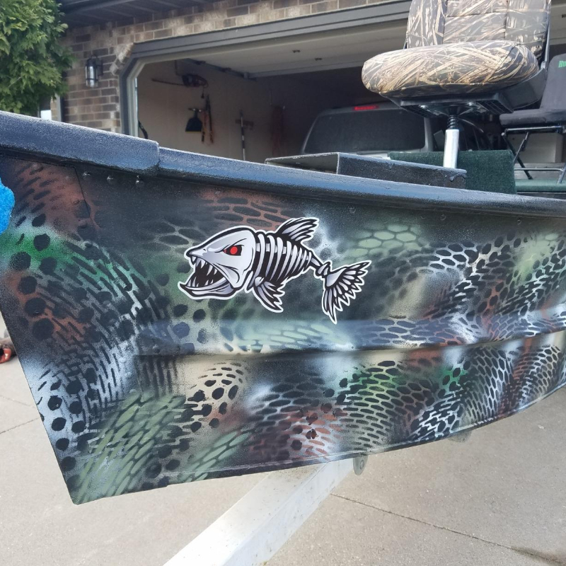1Pair Fish Skeleton Boat Stick - Fishing Boat Anchor 评论和价格
