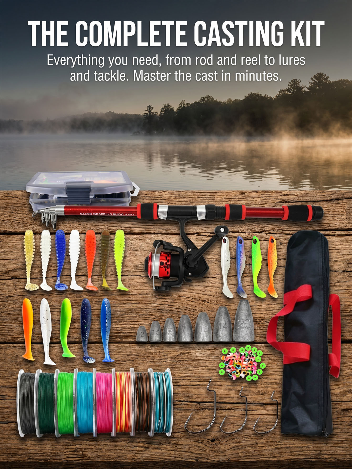 Fishing Rod Reel Combos Collap - Fishing Boat Oar 评论和价格