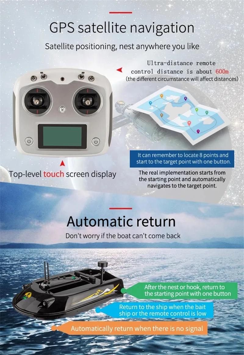 Sea Fishing Bait Boat GPS Auto - Fishing Boat Gps 评论和价格
