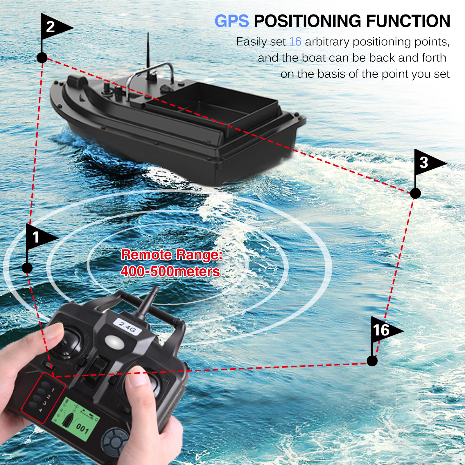 D16E GPS Fishing Bait Boat wit - Fishing Boat Gps 评论和价格